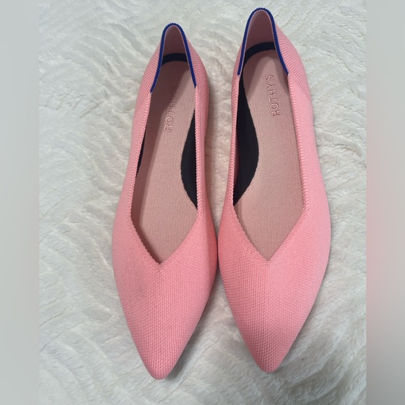 Rothy’s The Point Flat Pink Carnation Knit Ballet Flats Size 10.5 New NWOB - Picture 5 of 10